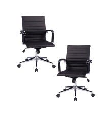 Набор 2 шт Офисное кресло для руководителей DOBRIN CLAYTON, чёрный