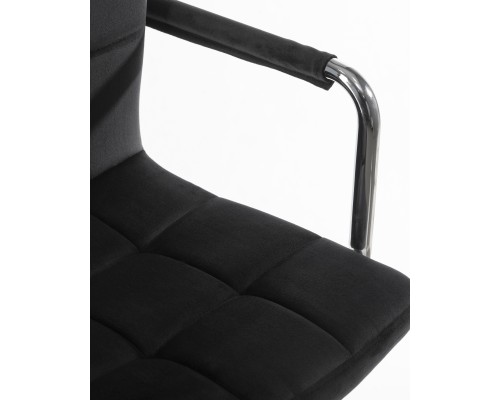 Офисное кресло для персонала DOBRIN TERRY, черный велюр (MJ9-101)