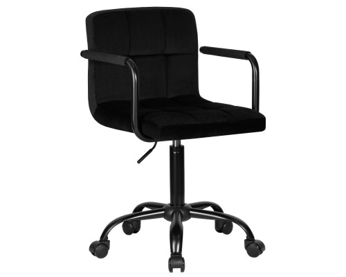 Офисное кресло для персонала DOBRIN TERRY BLACK, черный велюр (MJ9-101)