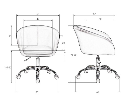 Офисное кресло для персонала DOBRIN BOBBY, серый
