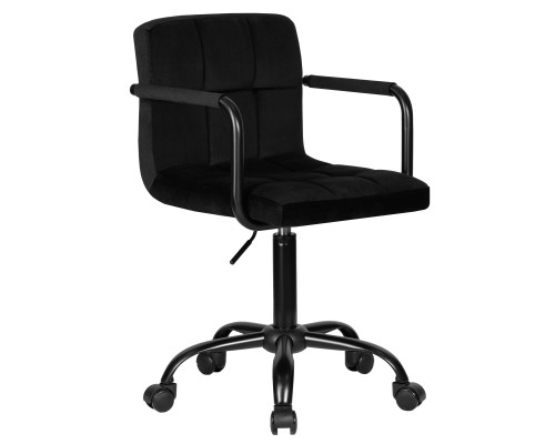 Офисное кресло для персонала DOBRIN TERRY BLACK, черный велюр (MJ9-101)