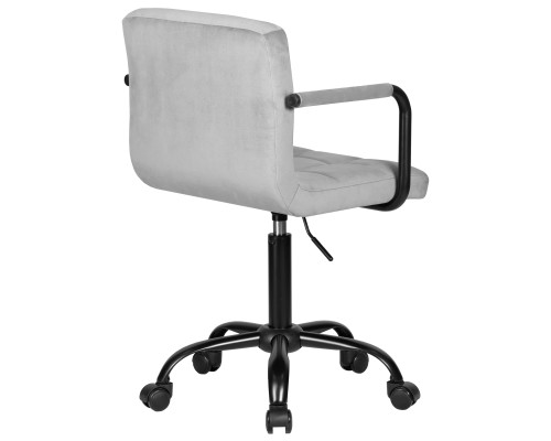 Офисное кресло для персонала DOBRIN TERRY BLACK, серый велюр (MJ9-75)