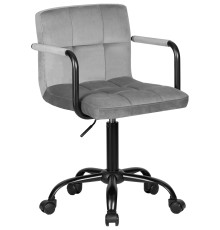 Офисное кресло для персонала DOBRIN TERRY BLACK, серый велюр (MJ9-75)