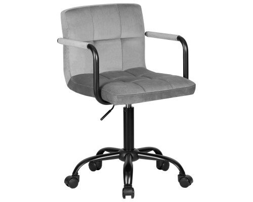 Офисное кресло для персонала DOBRIN TERRY BLACK, серый велюр (MJ9-75)
