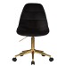 Офисное кресло для персонала DOBRIN MONTY GOLD, чёрный велюр (MJ9-101)