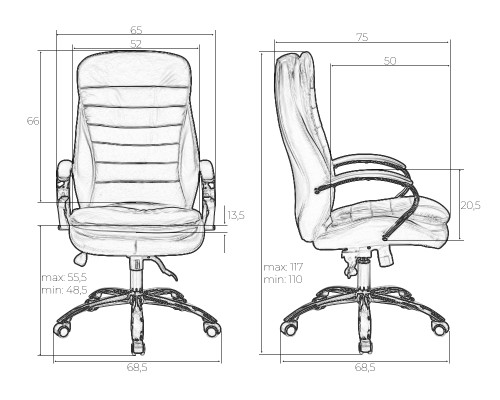 Офисное кресло для руководителей DOBRIN LYNDON, белый