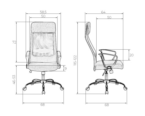 Офисное кресло для персонала DOBRIN PIERCE, чёрный