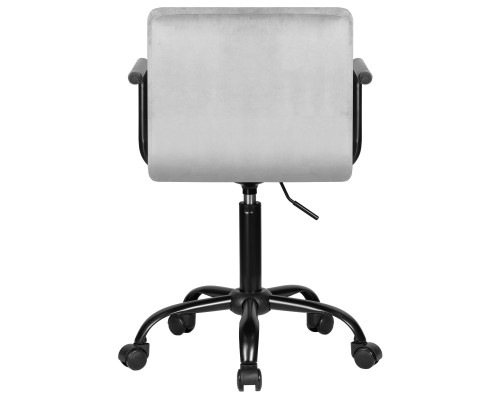 Офисное кресло для персонала DOBRIN TERRY BLACK, серый велюр (MJ9-75)