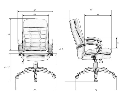 Офисное кресло для руководителей DOBRIN DONALD, белый