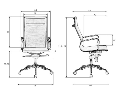 Набор 2 шт Офисное кресло для персонала DOBRIN CARTER, бежевый (22039)
