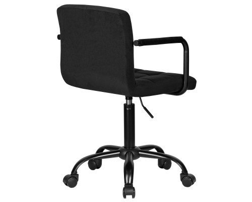 Офисное кресло для персонала DOBRIN TERRY BLACK, черный велюр (MJ9-101)