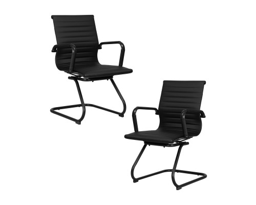 Набор 2 шт Офисное кресло для посетителей DOBRIN CODY BLACK, чёрный