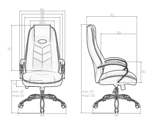 Офисное кресло DOBRIN TOBIAS, черный
