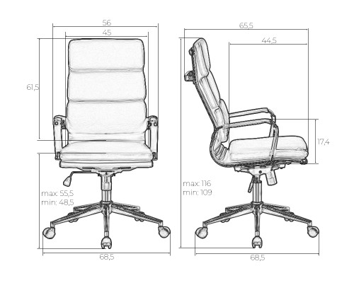 Офисное кресло для руководителей DOBRIN ARNOLD, коричневый