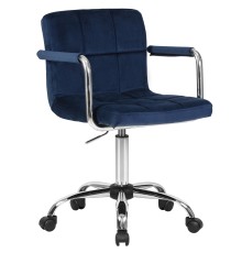 Офисное кресло для персонала DOBRIN TERRY, синий велюр (MJ9-117)