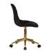 Офисное кресло для персонала DOBRIN MONTY GOLD, чёрный велюр (MJ9-101)