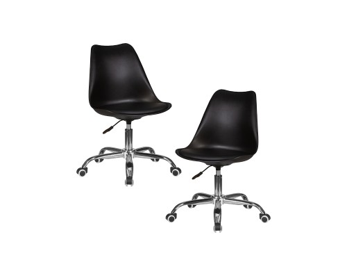 Набор 2 шт Офисное кресло для персонала DOBRIN MICKEY, чёрный