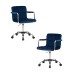 Набор 2 шт Офисное кресло для персонала DOBRIN TERRY, синий велюр (MJ9-117)