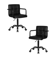 Набор 2 шт Офисное кресло для персонала DOBRIN TERRY BLACK, чёрный