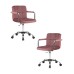 Набор 2 шт Офисное кресло для персонала DOBRIN TERRY, пудрово-розовый велюр (MJ9-32)