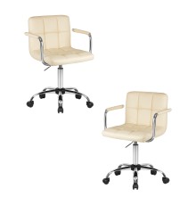 Набор 2 шт Офисное кресло для персонала DOBRIN TERRY, кремовый