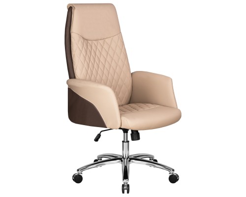Офисное кресло для руководителей DOBRIN LEONARD, коричнево-бежевый