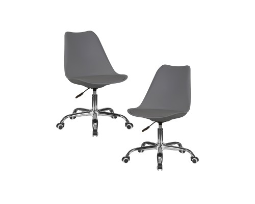 Набор 2 шт Офисное кресло для персонала DOBRIN MICKEY, темно-серый