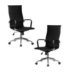 Набор 2 шт Офисное кресло для руководителей DOBRIN CLARK SIMPLE, чёрный