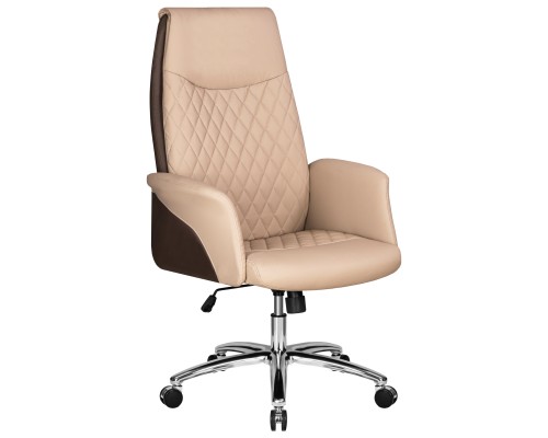 Офисное кресло для руководителей DOBRIN LEONARD, коричнево-бежевый