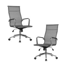 Набор 2 шт Офисное кресло для персонала DOBRIN CARTER, серый