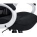 Офисное кресло для руководителей DOBRIN STEVEN WHITE, белый пластик, чёрная ткань