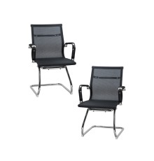 Набор 2 шт Офисное кресло для посетителей DOBRIN CODY MESH, чёрный