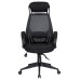 Офисное кресло для руководителей DOBRIN STEVEN BLACK, чёрный пластик, чёрная ткань