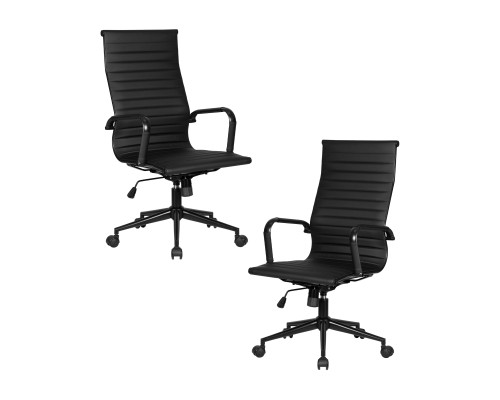 Набор 2 шт Офисное кресло для руководителей DOBRIN CLARK SIMPLE BLACK, чёрный