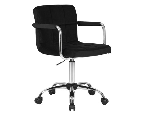Офисное кресло для персонала DOBRIN TERRY, черный велюр (MJ9-101)
