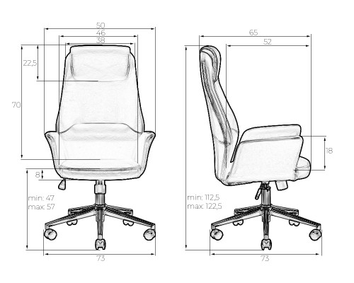 Офисное кресло для руководителей DOBRIN COLTON, черный