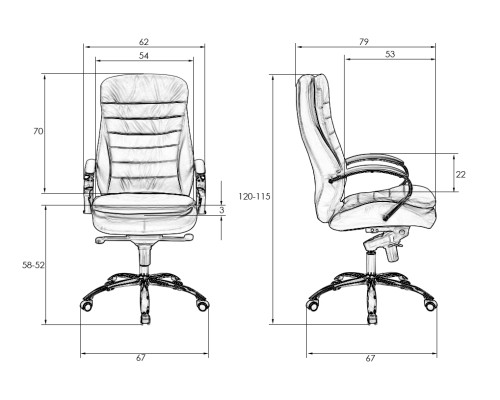 Офисное кресло для руководителей DOBRIN LYNDON, серый