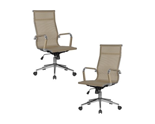 Набор 2 шт Офисное кресло для персонала DOBRIN CARTER, бежевый (22039)