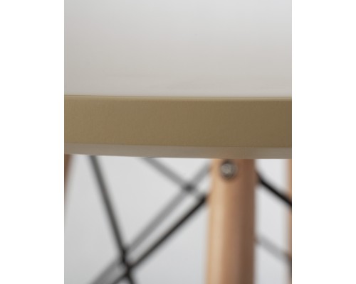 Стол обеденный DOBRIN CHELSEA`80, ножки светлый бук, столешница бежевая