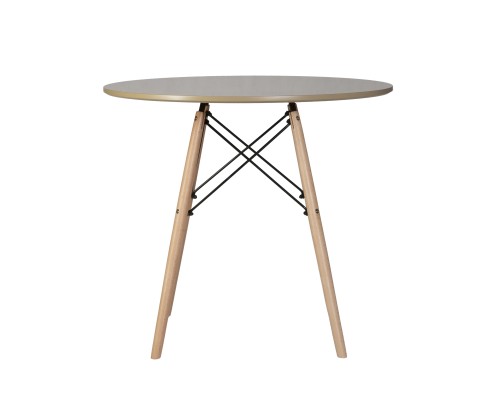 Стол обеденный DOBRIN CHELSEA`80, ножки светлый бук, столешница бежевая