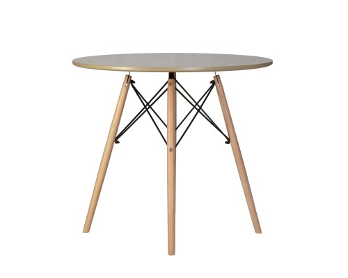 Стол обеденный DOBRIN CHELSEA`80, ножки светлый бук, столешница бежевая