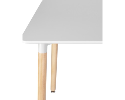 Стол обеденный DOBRIN SERRA, ножки светлый бук, столешница светло-серая