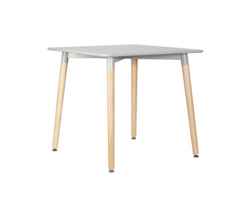 Стол обеденный DOBRIN SERRA, ножки светлый бук, столешница светло-серая
