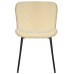 Стул обеденный DOBRIN MILO, черные ножки, кремовый букле (UF992-02)