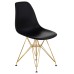 Стул обеденный DOBRIN DSR, ножки золотые, цвет чёрный (B-03)