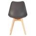 Стул обеденный DOBRIN JERRY SOFT, ножки светлый бук, цвет сиденья темно-серый (G-04)