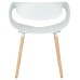 Стул обеденный DOBRIN ALIEN, ножки светлый бук, цвет белый (W-02)