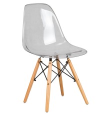 Стул обеденный DOBRIN DSW CASPER, ножки светлый бук, цвет прозрачный