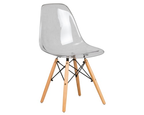 Стул обеденный DOBRIN DSW CASPER, ножки светлый бук, цвет прозрачный