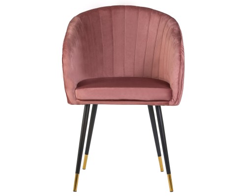Стул обеденный DOBRIN MARY, бронзово-розовый велюр (1922-17)